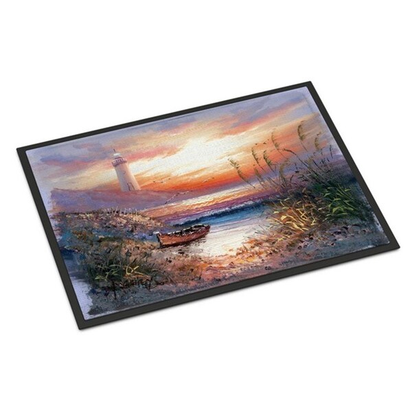 Carolines Treasures Lighthouse Scene with Boat Indoor or Outdoor Mat, 24 x 36 in. APH4130JMAT - main